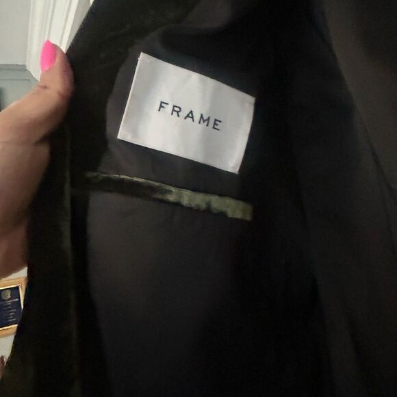 FRAME Classic Crushed Velvet Blazer - size 12 NWOT - Picture 5 of 9